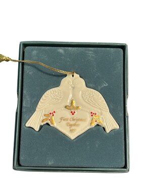 Lenox "First Christmas Together 1991" Dove Ornament In Original Box holiday Chri